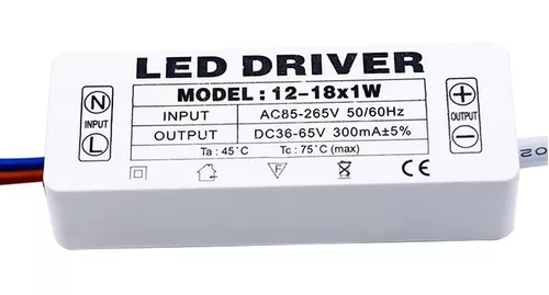 Balastra Transformador Driver Led De 13w A 18w Lampara Leds